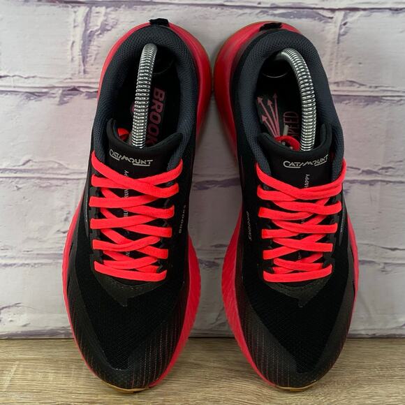 Brooks Catamount Black Pink Trail Running Shoes Women's Size 8 Hiking Sneakers - Picture 5 of 8